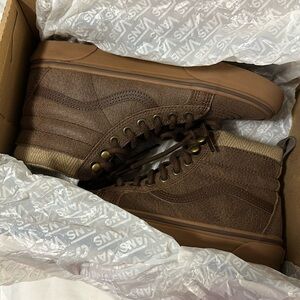 Vans Brown High-Top Sneakers Size 8W/6.5M Sk8-Hi Mte